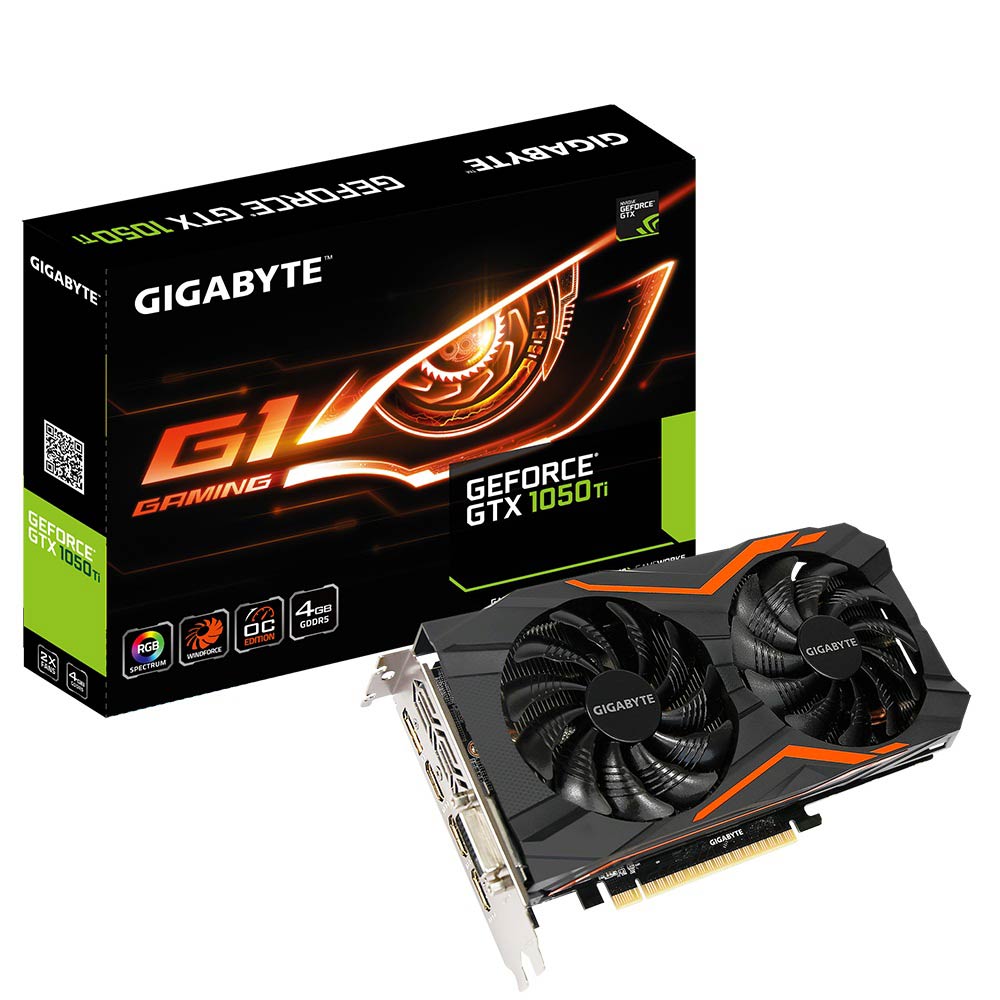 Gigabyte GTX 1050 TI 4GB GDDR5 G1 Gaming OC